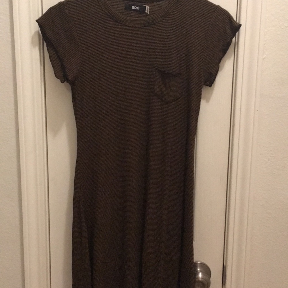 Adorable brown and black striped dress